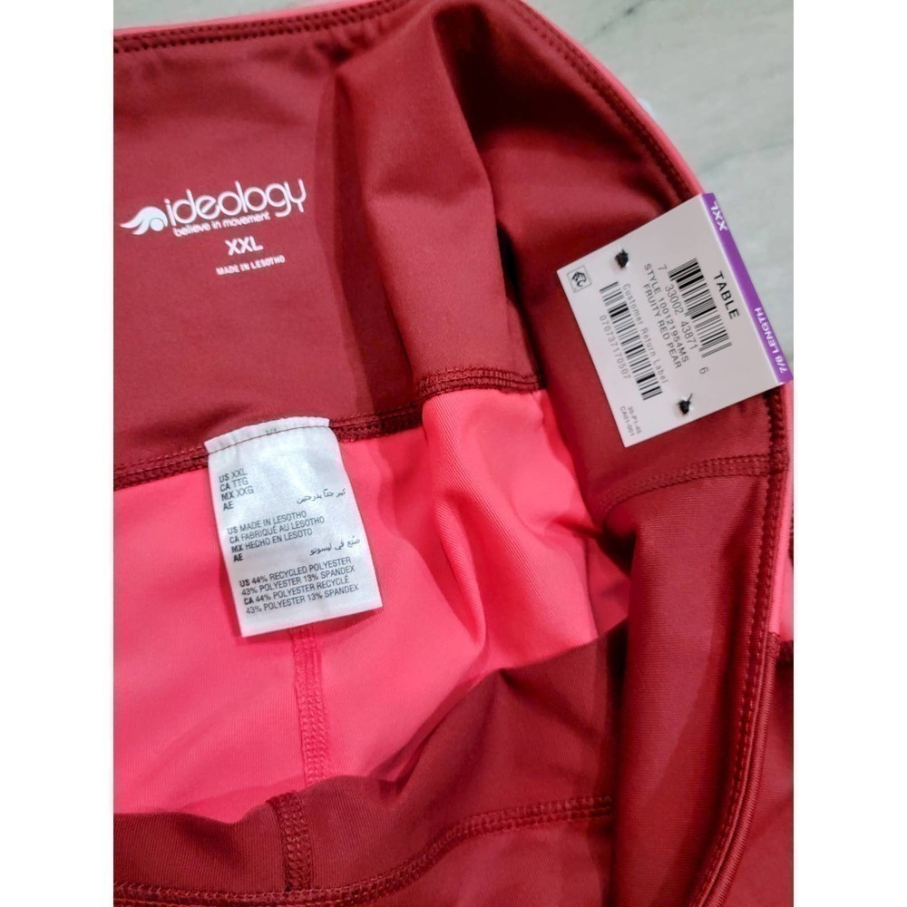 IDEOLOGY Women's High Rise Colorblock Leggings XXL Red - Picture 4 of 7